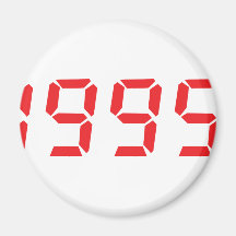 icono 1995 del rojo imán de frigorífico