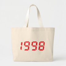 icono 1998 del rojo bolsas lienzo