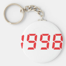 icono 1998 del rojo llaveros personalizados