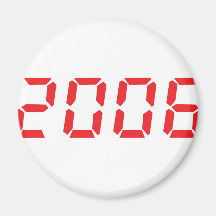 icono 2006 del rojo imán de frigorífico