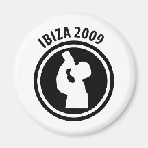 Icono 2009 del bebedor de Ibiza Imán De Frigorífico