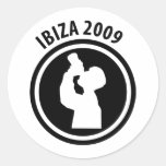 Icono 2009 del bebedor de Ibiza Pegatinas Redondas
