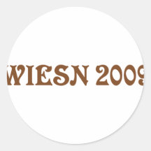 icono 2009 del wiesn etiqueta redonda