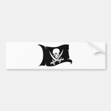 Icono #7 del Bandera-Pirata que agita Etiqueta De Parachoque
