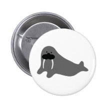 icono cómico de la morsa pin
