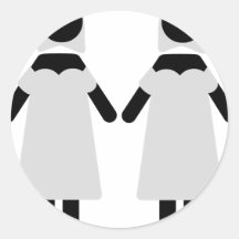icono de 2 novias etiqueta redonda