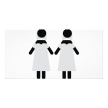 icono de 2 novias tarjeta con foto personalizada