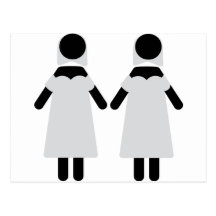 icono de 2 novias tarjeta postal
