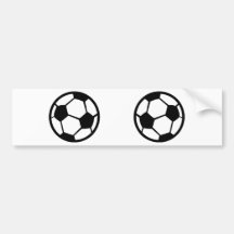 icono de dos balones de fútbol pegatina de parachoque