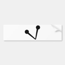 icono de fijación de dos pernos pegatina de parachoque