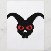 icono de Halloween del cráneo del conejo Tarjetas Informativas