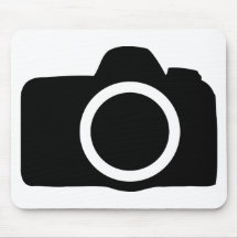 Icono de la cámara de SLR Alfombrillas De Raton