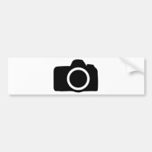 Icono de la cámara de SLR Pegatina De Parachoque