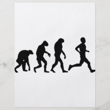 icono de la evolución del corredor flyer personalizado