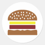 icono de la hamburguesa pegatinas redondas