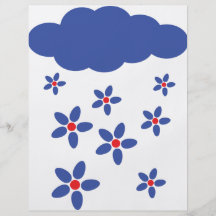 icono de la lluvia de la flor flyer a todo color