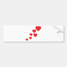 icono de la lluvia del corazón pegatina de parachoque