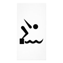 Icono de la natación tarjetas personales