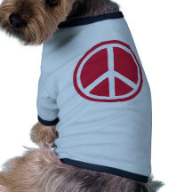 Icono de la paz camiseta de perrito