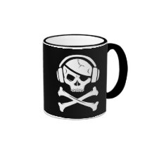Icono de la piratería anti-RIAA del pirata de la m Taza De Café