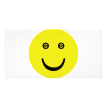 icono de la sonrisa del dólar tarjetas fotograficas personalizadas