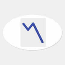 Icono de las estadísticas de la carta calcomanía de óval