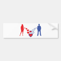 icono de los pares del amor pegatina de parachoque