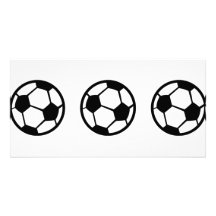 icono de tres balones de fútbol tarjetas fotograficas 