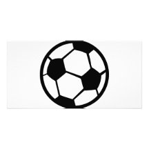 icono del balón de fútbol tarjeta fotografica  