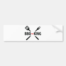 Icono del Bbq-Rey Pegatina De Parachoque