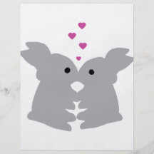icono del beso del conejito flyer a todo color