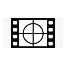 icono del comienzo de la película tarjeta personal con foto