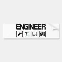 icono del ingeniero etiqueta de parachoque