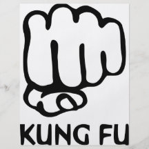 icono del puño del fu del kung tarjetas informativas