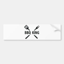 Icono del rey del Bbq Pegatina De Parachoque