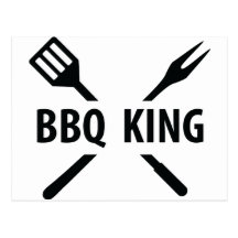 Icono del rey del Bbq Tarjeta Postal