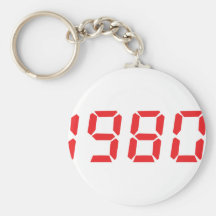 icono el an o 80 del rojo llaveros personalizados