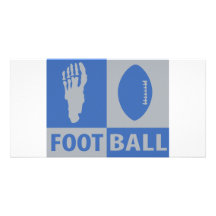 icono extraño del fútbol tarjeta fotografica personalizada