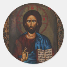 ICONO griego CRISTO Pegatina