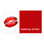 Icono moderno del beso del lápiz labial - rojo del plantilla de tarjeta de negocio