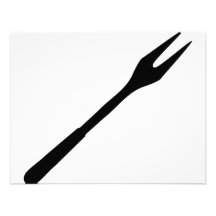 icono negro de la bifurcación del Bbq Invitacion Personal