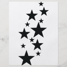 icono negro de la lluvia de la estrella flyer a todo color