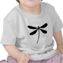 icono negro de la mosca del dragón camisetas