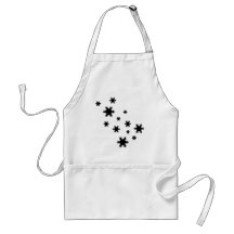 icono negro de los copos de nieve delantales