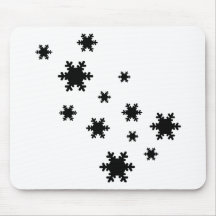 icono negro de los copos de nieve tapete de raton