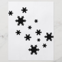 icono negro de los copos de nieve tarjetones