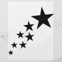 icono negro de siete estrellas tarjeta publicitaria