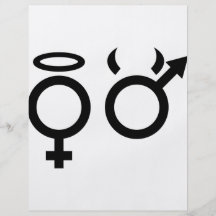 icono negro del ángel y del diablo tarjeta publicitaria