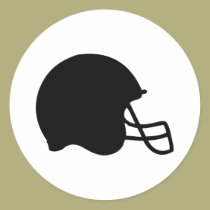 icono negro del casco de fútbol americano pegatinas