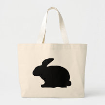 icono negro del conejo bolsas